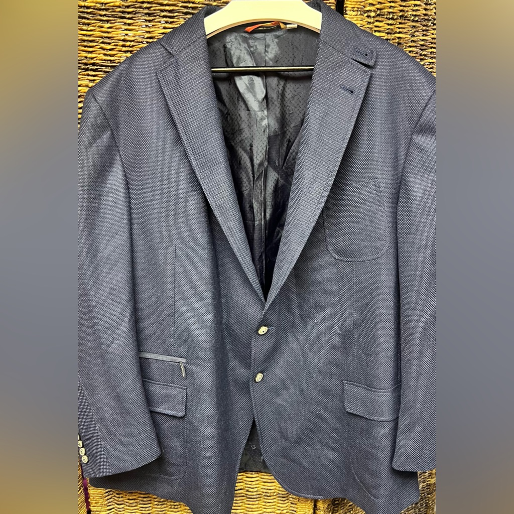 Robert Graham Blue Sport Coat Classic Elegance- Jestset, Size:54t, Jacket Only